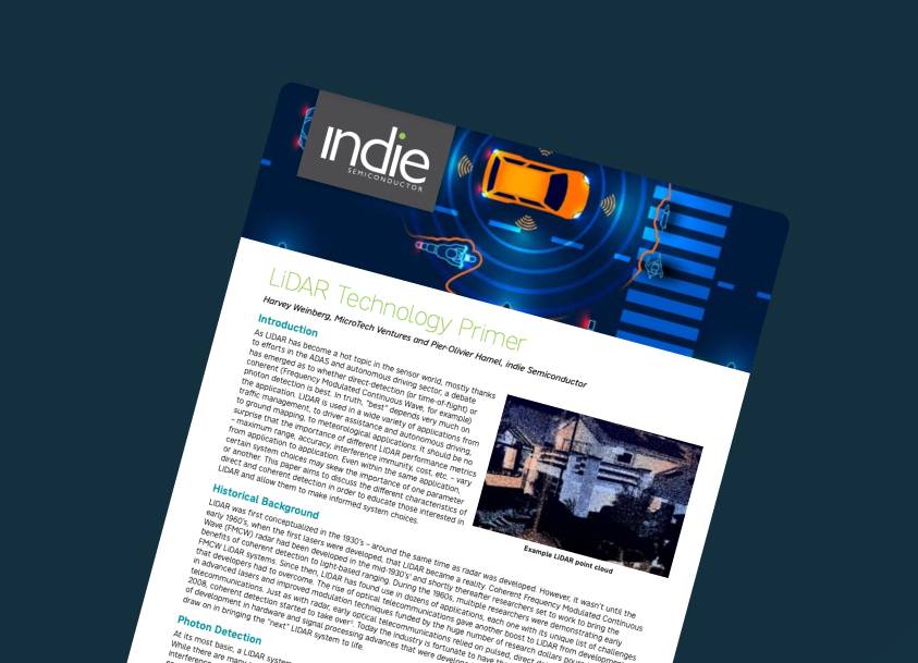 Redefining driver safety and automation whitepaper by indie Semiconductor.